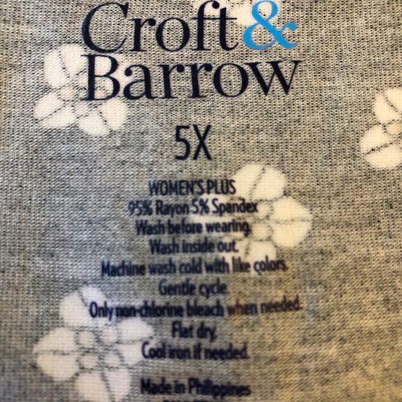 Womens CROFT & BARROW Semi Loose Sleeveless Top Size 5X Stretch New - Picture 7 of 8